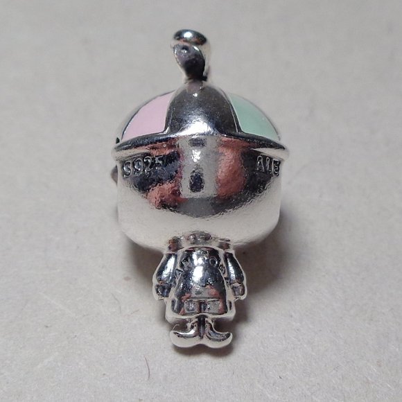 Pandora PROPELLER HAT LITTLE BOY 798015ENMX Silver Multicolor New Charm - Picture 12 of 16